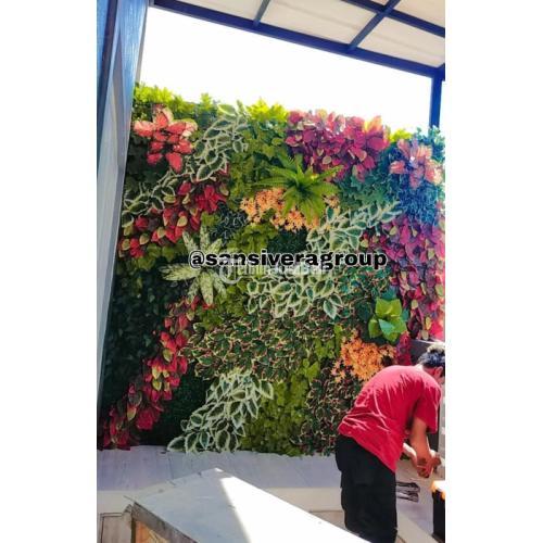 Vertical garden Artificial / tanaman plastik vertikal sintetis