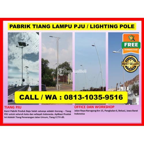 Tiang PJU / Tiang Lampu / PJU Octagonal / PJU SOLAR CELL