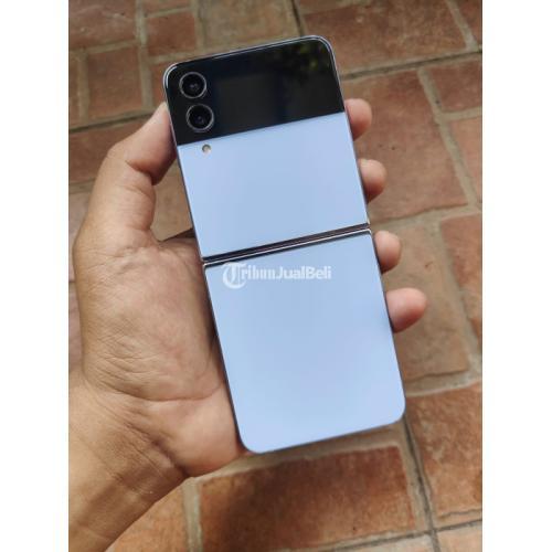 HP Samsung Z Flip 4 Blue 8/128GB Bekas Mulus Nominus Fullset Dusbox - Bekasi