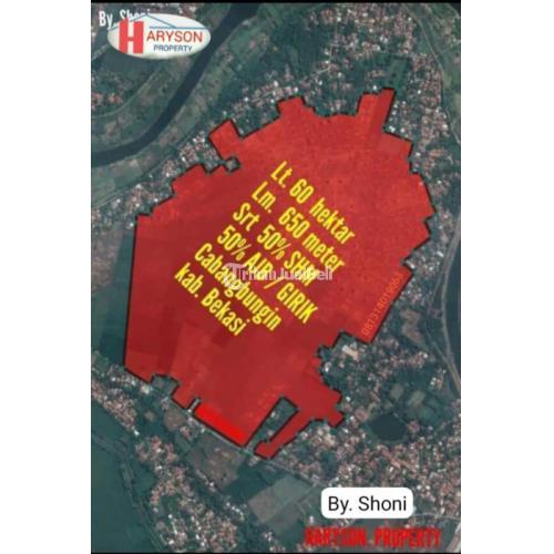 Jual Tanah Zona Perumahan 60 Ha - Bekasi