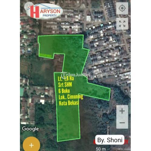 Tanah Darat 18323 m2 Siap Bangun Legalitas SHM - Bekasi Kota