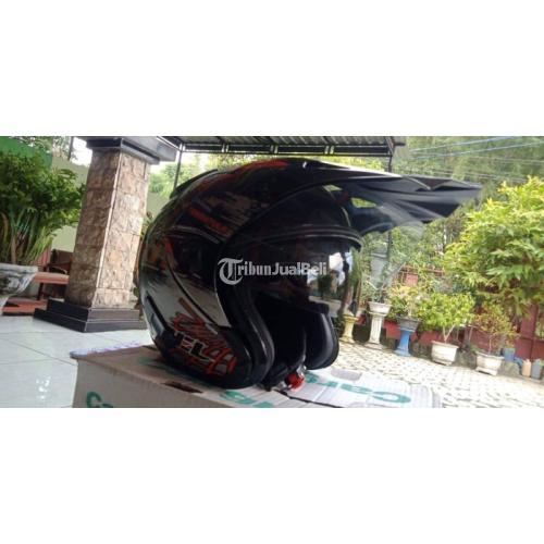 Helm Shel Semi Cross Double Visor Baru SNI Size M-XL Ready Stok - Surabaya