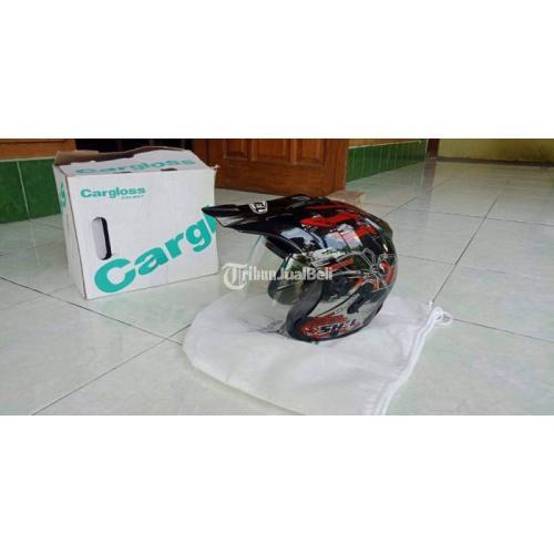 Helm Shel Semi Cross Double Visor Baru SNI Size M-XL Ready Stok - Surabaya