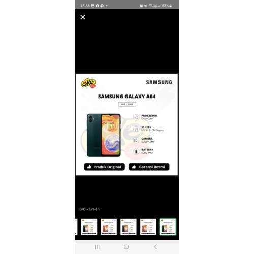 Samsung Galaxy A04 (4GB/64GB ) Garansi Resmi SEIN