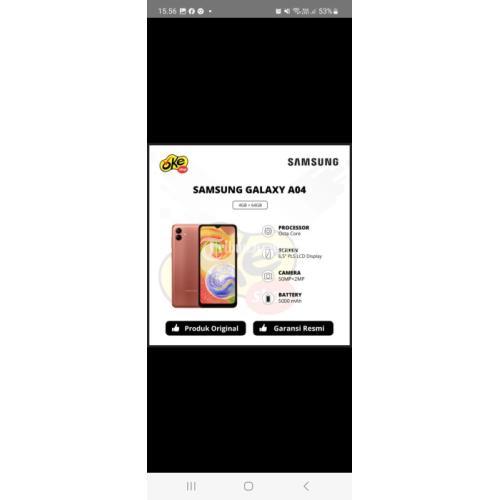 Samsung Galaxy A04 (4GB/64GB ) Garansi Resmi SEIN