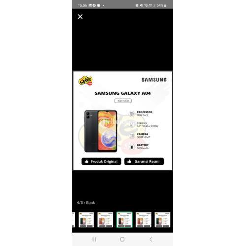 Samsung Galaxy A04 (4GB/64GB ) Garansi Resmi SEIN