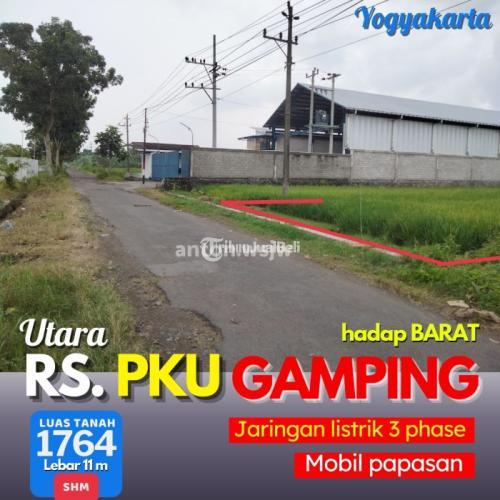 Dijual Tanah Luas 1764m LD 11m SHM di Jogja Utara Dekat RS PKU Gamping - Sleman