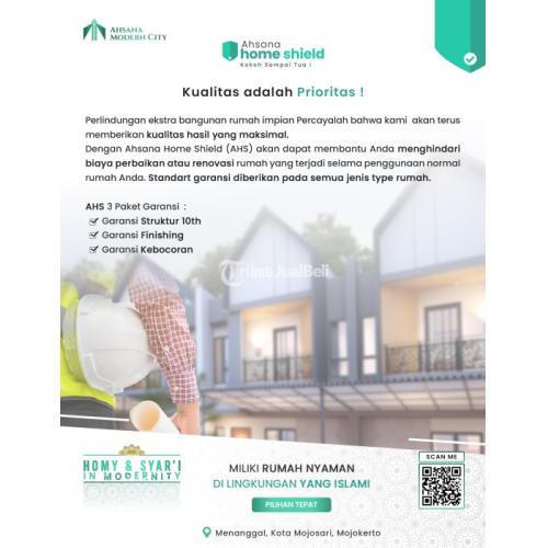 Dekat Stadion Gajah Mada Mojosari - Tersedia Rumah (2 / 1 ) Lantai di Perumahan Islami Mojokerto, Ja