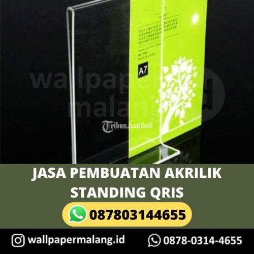 JASA PEMBUATAN AKRILIK STANDING QRIS