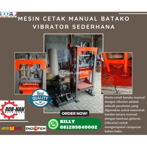 Mesin Cetak Batako Manual Vibrator Sederhana - Malang