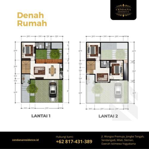 Rumah Jongke Cendana Residence Jogja 2 Lantai 3 Kamar