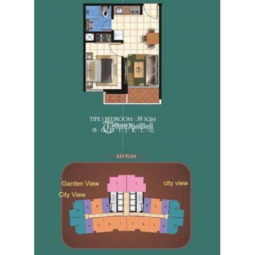 Fully Furnished 1 Bed, Low Floor, Garden View,Taman Anggrek Residences