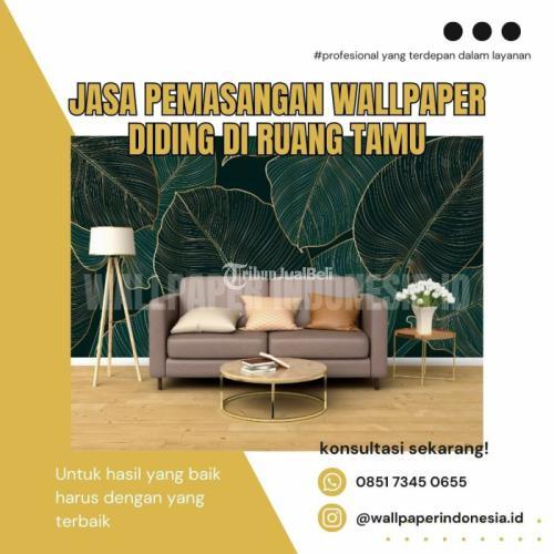 Jasa Pemasangan Wallpaper Vinyl di Ruang Tamu