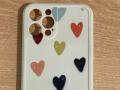 Case HP iPhone 14 Pro Motif Bunga dan Motif Hati Warna Putih Transparant - Bekasi Jawa Barat