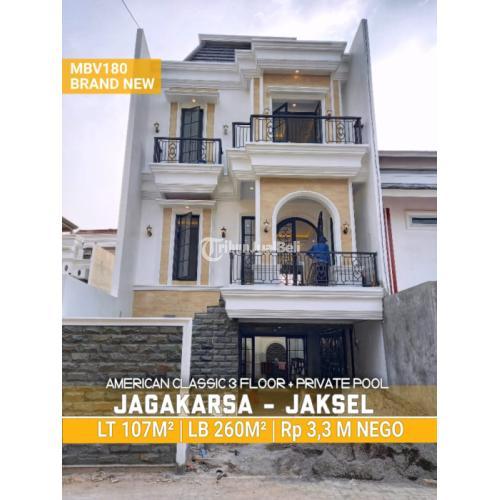 Dijual Rumah Mewah 3 Lantai Jagakarsa Ada Kolam Renang Pribadi - Jakarta Selatan