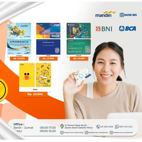 Cetak kartu E Money / E Money Mandiri / E Money Card / E Money Custom 1 Sisi Full Print Premium - Surabaya