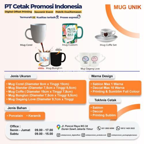 Cetak Mug Keramik / Gelas Mug / Mug Polos / Mug Custom Kualitas Premium