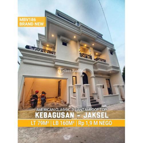 Rumah Di Hook Type American Classic 3 Lantai Dengan Rooftop Kebagusan Jakarta Selatan