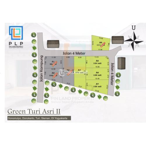 Jual Tanah Kavling Luas 1.250/M Dekat Pulowatu Mart - Sleman