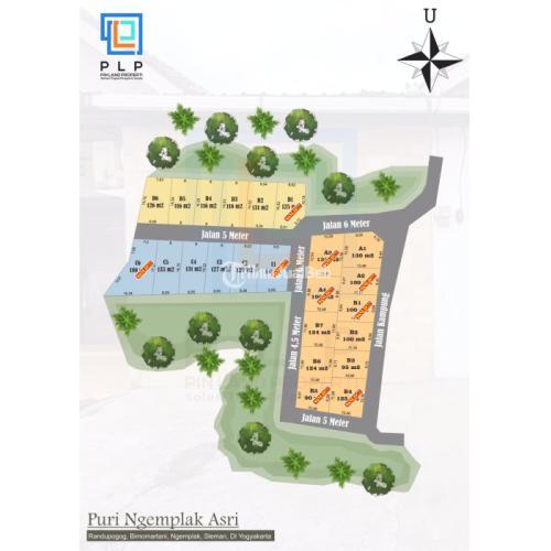 Jual Tanah Kavling Luas 95-135 m2 Sleman Timur, 800m dari Pasar Jangkang - Sleman