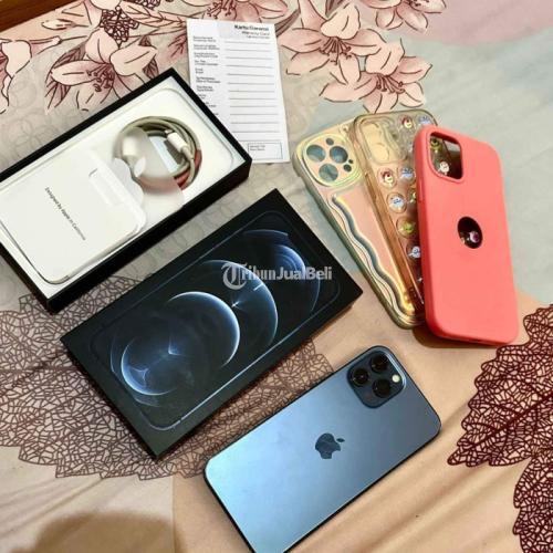 HP Apple iPhone 12 Pro Max Bekas Garansi Resmi Indo Warna Pacific Blue