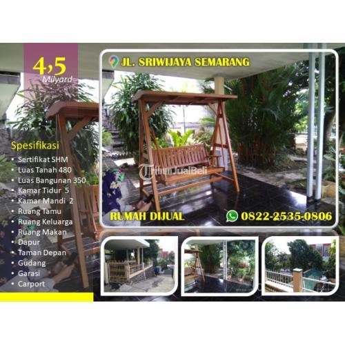 Dijual Rumah Murah Luas 480m2 Tipe 350 SHM 5KT 2KM di Jalan Sriwijaya - Semarang Kota Jawa Barat
