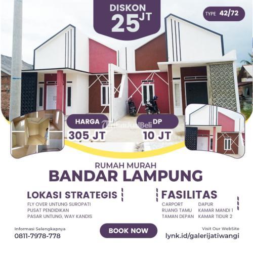 Perumahan Strategis Di Bandar Lampung Lb 42 Lt 72 Dengan 2 Kamar Tidur Luas