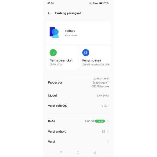 HP OPPO A77S RAM 8+4GB/128GB Bekas Mulus Like New Siap Pakai - Surabaya