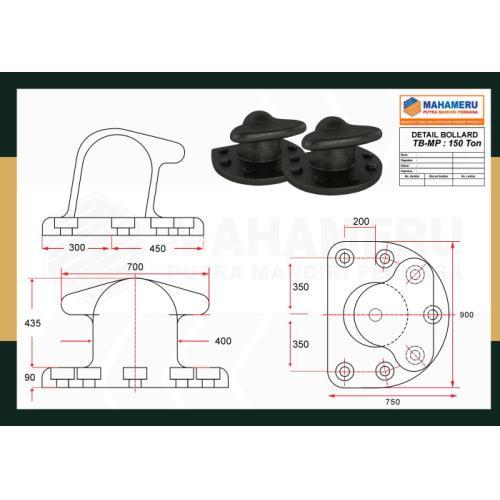 Bitt Bollard Kapasitas 150 Ton - Bollard Bitt 150 T di Jakarta