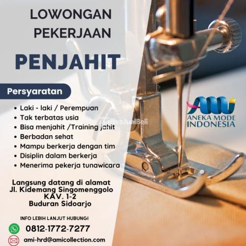 Lowongan Kerja Untuk Operator Jahit di Sidoarjo, lowongan kerja jah