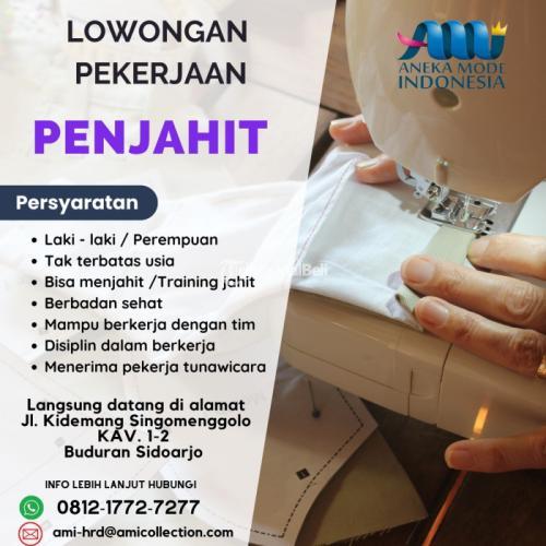 Lowongan Kerja Operator Jahit Garment di Sidoarjo