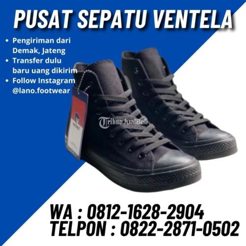 Sepatu Sneakers Ventela BTS Back To 70's Low Pendek Black Hitam