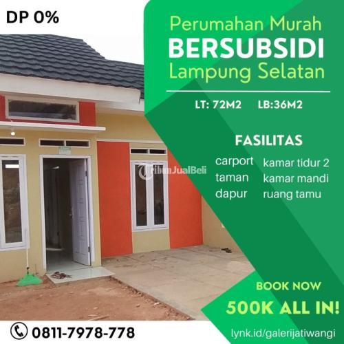 Rumah Subsidi Luas 36/72 2KT 1KM DP 0% Lampung Selatan