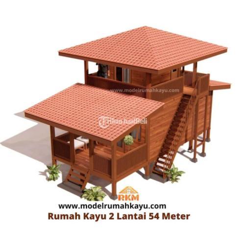 Rumah Kayu 2 Lantai 54 Meter - Ogan Ilir