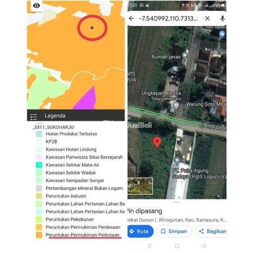 Dijual Tanah Pergudangan Luas M Di Kartasura Legalitas Shm Di