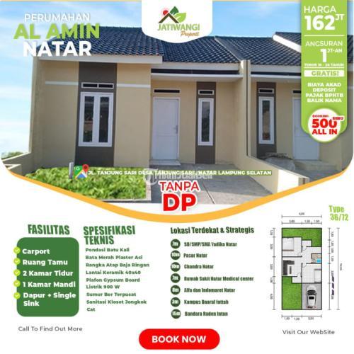 SUBSIDI 0 DP! Perumahan di Lampung Selatan LB 35m2 LT 72m2 Murah Bersubsidi