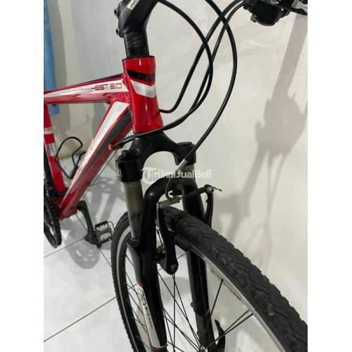 Sepeda MTB Bekas Polygon Heist 3.0 Warna Merah Mulus Normal Siap Gowes - Sidoarjo