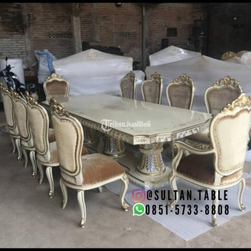 meja makan mewah 10 kursi