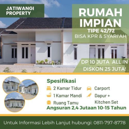 Rumah 42/72 2KT 1KM Dapur R.Tamu Carport Perumahan Murah DP Kecil Proses Cepat