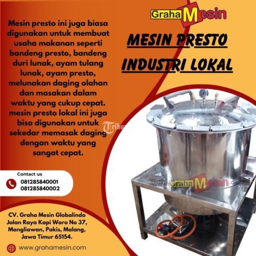 Mesin Presto Ikan daging Ayam industri lokal