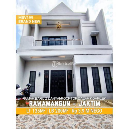 RUMAH BARU 2 LANTAI PLUS ROOFTOP DALAM KOMPLEK DI RAWAMANGUN JAKARTA TIMUR