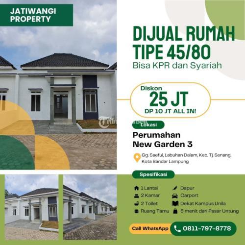 Perumahan 45/80 Carport Dapur 2KT 2KM Lokasi Strategis Bisa