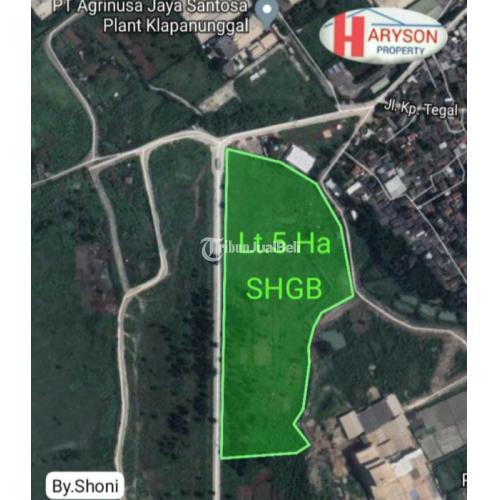 Dijual Tanah Industri 5 Ha Klapanunggal Lokasi Strategis - Bogor
