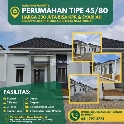 Perumahan 45/80 Dapur 2KM 2KT Angsuran 10-15 Tahun Perumahan Murah Bebas Banjir Lokasi Strategis