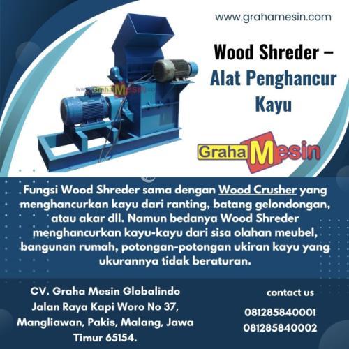 Wood Shreder Alat Penghancur Kayu graha mesin