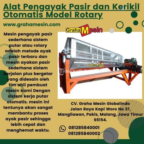 Alat Pengayak Pasir dan Kerikil Otomatis Model Rotary