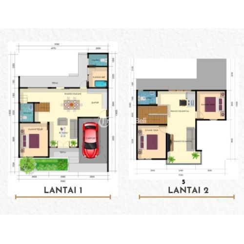 Dijual Rumah 2 Lantai LB120 LT141 4KT 3KM Lokasi Strategis - Sleman