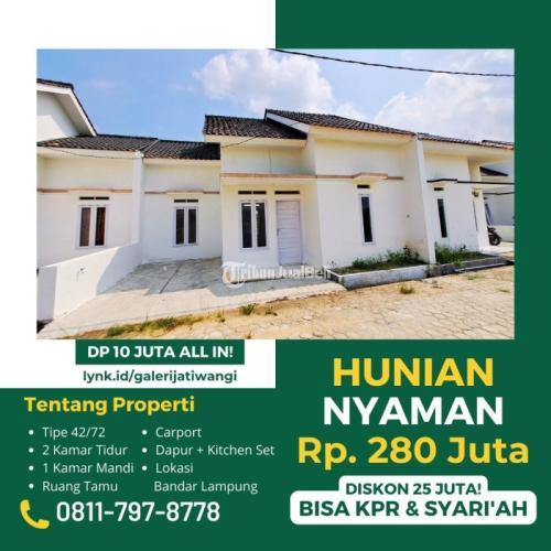 Perumahan Murah 2KT 1KM Carport Dapur Tipe 42/72 DP Kecil Lokasi Strategis Bisa KPR & Syariah