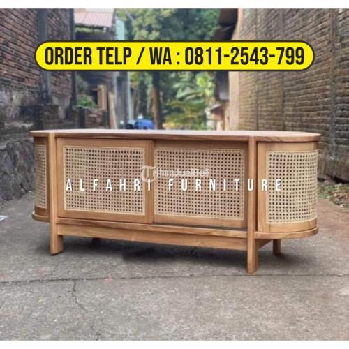 Meja Tv Minimalis Jati - Sukabumi