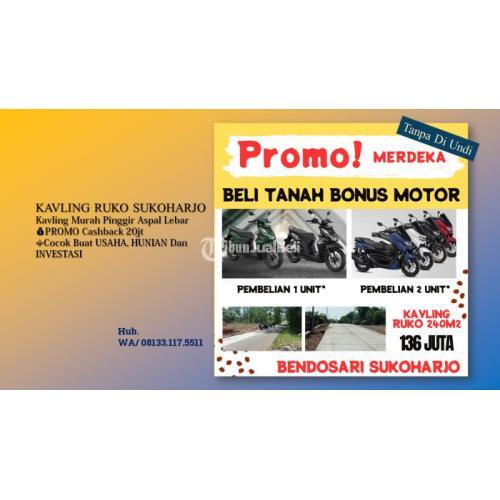 Dijual Tanah Kavling Murah Luas 240 Meter Lokasi Strategis - Sukoharjo